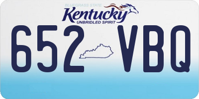 KY license plate 652VBQ