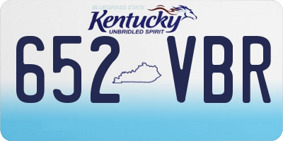 KY license plate 652VBR