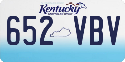 KY license plate 652VBV
