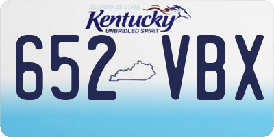 KY license plate 652VBX