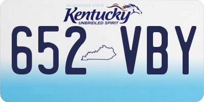 KY license plate 652VBY