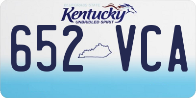 KY license plate 652VCA