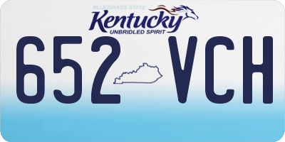 KY license plate 652VCH