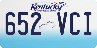 KY license plate 652VCI