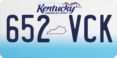 KY license plate 652VCK