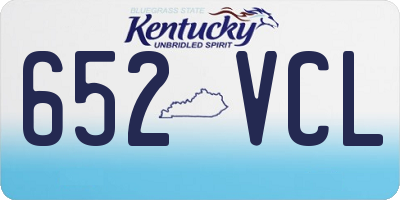 KY license plate 652VCL