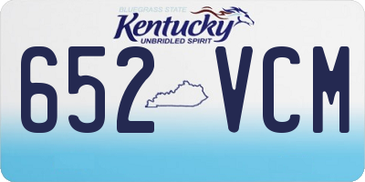 KY license plate 652VCM