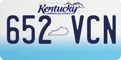 KY license plate 652VCN