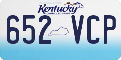 KY license plate 652VCP