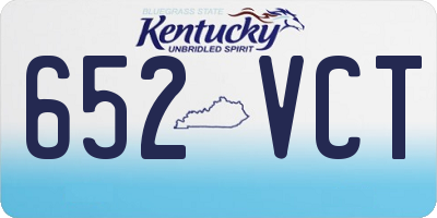 KY license plate 652VCT