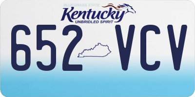 KY license plate 652VCV