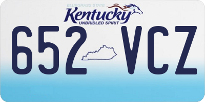 KY license plate 652VCZ