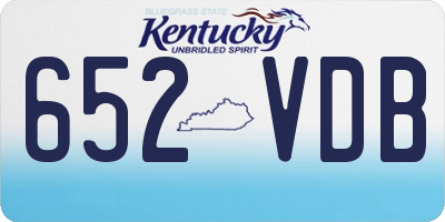 KY license plate 652VDB