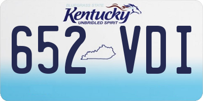 KY license plate 652VDI
