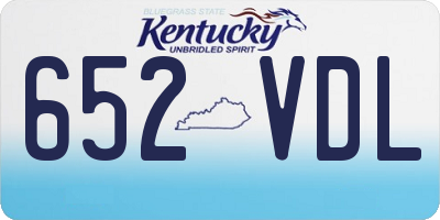 KY license plate 652VDL