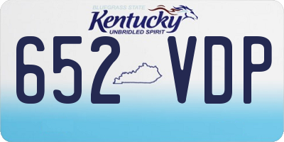 KY license plate 652VDP