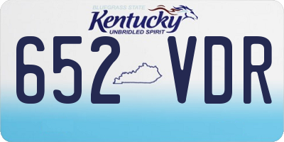 KY license plate 652VDR