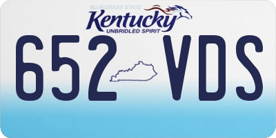 KY license plate 652VDS