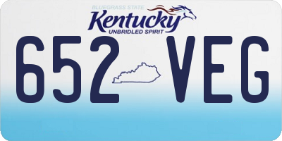 KY license plate 652VEG