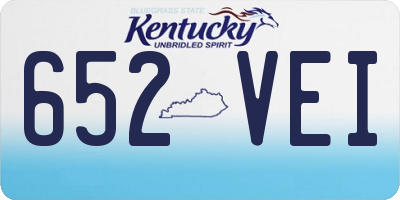 KY license plate 652VEI