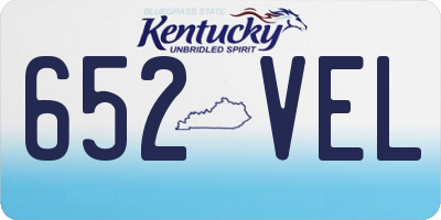 KY license plate 652VEL