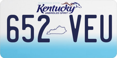 KY license plate 652VEU