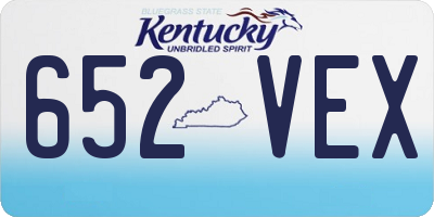KY license plate 652VEX