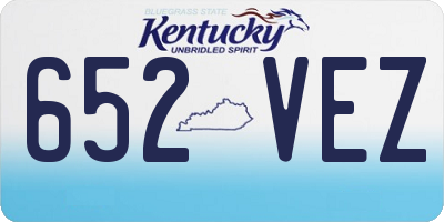 KY license plate 652VEZ
