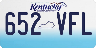 KY license plate 652VFL