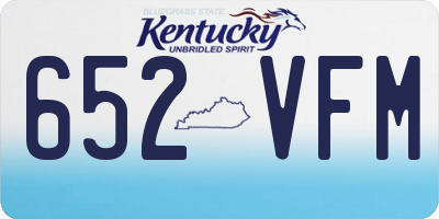 KY license plate 652VFM