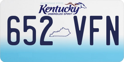 KY license plate 652VFN