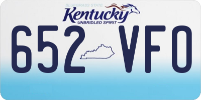 KY license plate 652VFO