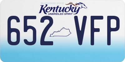 KY license plate 652VFP