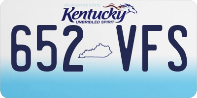 KY license plate 652VFS