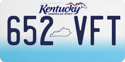 KY license plate 652VFT