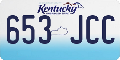 KY license plate 653JCC