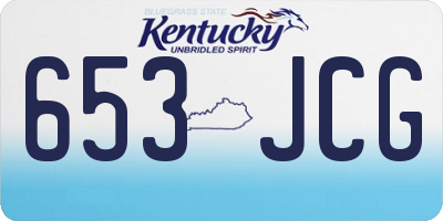 KY license plate 653JCG