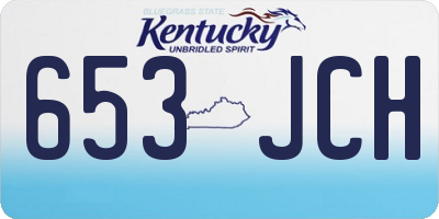 KY license plate 653JCH