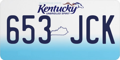 KY license plate 653JCK