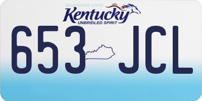 KY license plate 653JCL