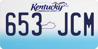 KY license plate 653JCM