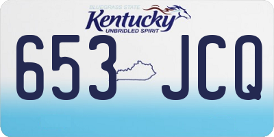 KY license plate 653JCQ