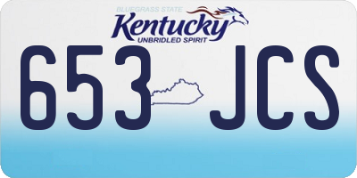 KY license plate 653JCS
