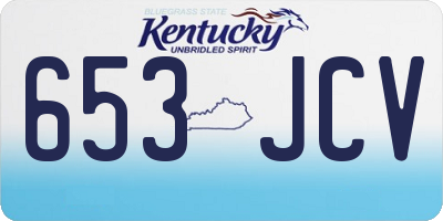 KY license plate 653JCV