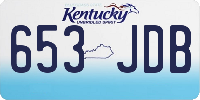 KY license plate 653JDB