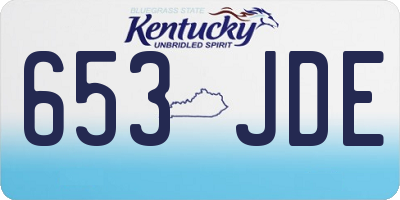 KY license plate 653JDE