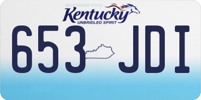 KY license plate 653JDI