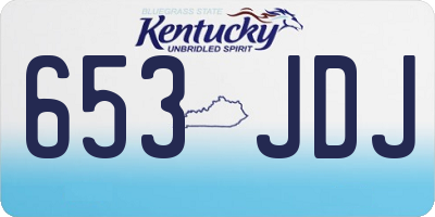 KY license plate 653JDJ