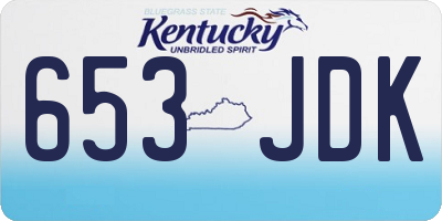 KY license plate 653JDK