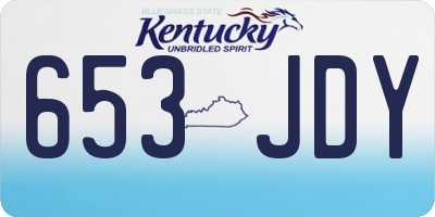 KY license plate 653JDY